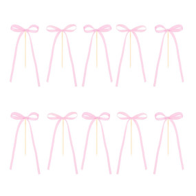 Toppers Laços Rosa Claro - conj.10