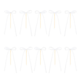 Toppers Laços Brancos - conj.10