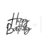 front Topper Happy Birthday Preto