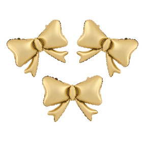 Balões laço Dourado conj. 3