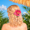 Gancho flor Havaiana Rosa
