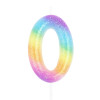 Vela Nº0 Glitter Rainbow