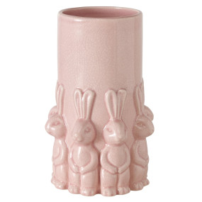 Jarra Coelhos Rosa 20cm