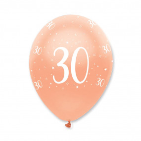 Balões Rosegold 30 Anos - Conj. 6