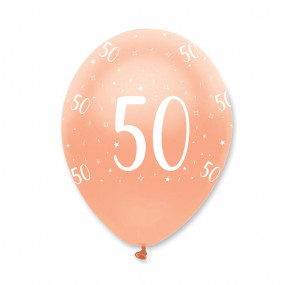 Balões Rosegold 50 Anos - Conj. 6
