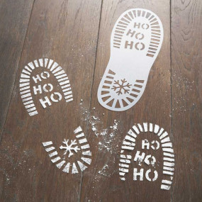 Stencil Pegadas Pai Natal