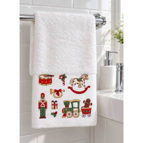 Toalha Rosto Christmas Toys 100 x 50cm