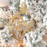 Bola Natal Personalizada Glitter Dourado