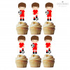 6 Toppers Futebol Vermelho