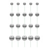 Toppers Bolas Prata - conj.20