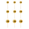 Toppers Esferas Espelhadas Ouro - conj.9