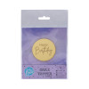 Aplique Ouro Redondo "Happy Birthday"
