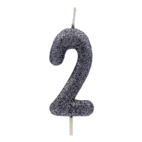 Vela 2 Preto Glitter