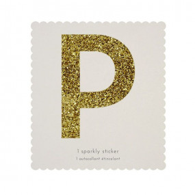Letra Autocolante Glitter - P