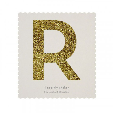 Letra Autocolante Glitter - R