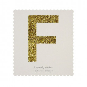 Letra Autocolante Glitter - F