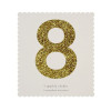Número Autocolante Glitter - 8