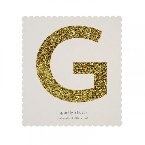 Letra Autocolante Glitter - G