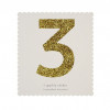 Número Autocolante Glitter - 3