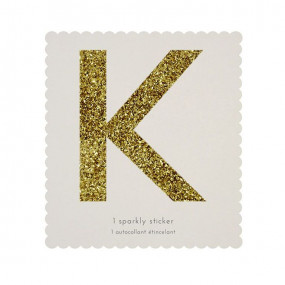 Letra Autocolante Glitter - K