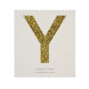 Letra Autocolante Glitter - Y