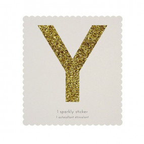Letra Autocolante Glitter - Y