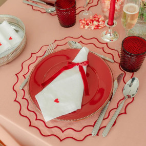 Individual Navy, Salmão com Vermelho