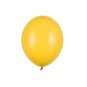 100 Balões Latex Amarelo Mel 12cm