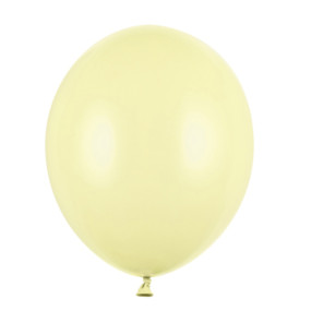 100 Balões Latex Amarelo Pastel 27CM