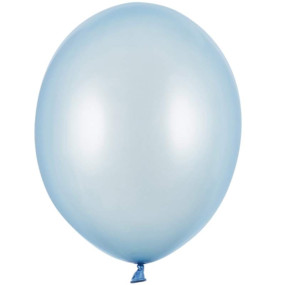 10 Balões Azul Metálico 30cm