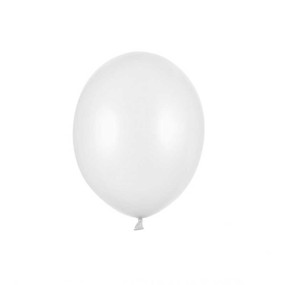 100 Balões Branco Metálico 12cm