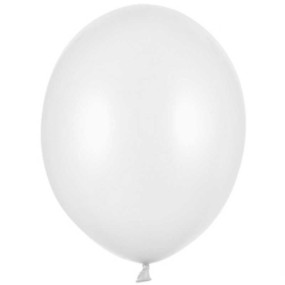 50 Balões Branco Metálico 30cm