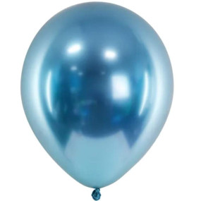 1 Balão Metálico Glossy Azul 30cm
