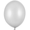 10 Balões Latex Prateado Neve 30cm