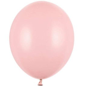 50 Balões Latex Rosa Pálido Pastel 30cm