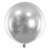 BALÃO LATEX PRATA METÁLICO 60CM