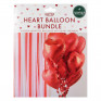Kit 12 Balões Corações com Fitas