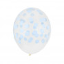 5 Balões Confetis Azuis Impresssos