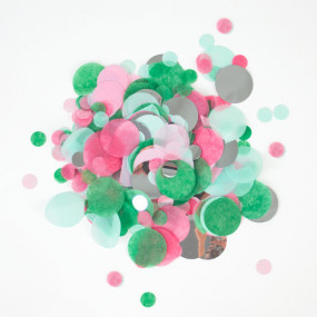 Confetis Verde e Rosa 2.5cm