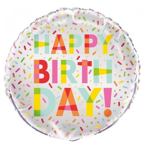Balão Happy Birthday! 45cm