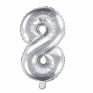Balões Números Pequenos Prata
