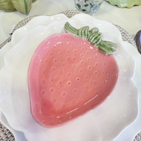 Prato Morango Rosa 18cm
