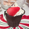 Bolo Decorativo Muffin Morango
