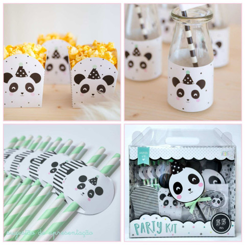 Kit Festa Panda 55 peças