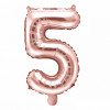 Balões Números Pequenos Rosegold