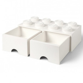 Caixa Lego Gavetas Branca Grande