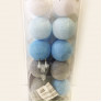 Grinalda Cotton Balls Blue Grey 20 Bolas
