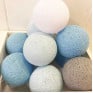 Grinalda Cotton Balls Blue Grey 20 Bolas