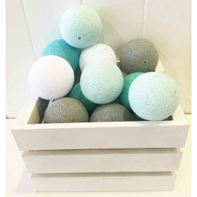 Grinalda Cotton Balls Aqua 10 Bolas
