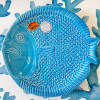 PRATO REFEIÇÃO PEIXE Azul Turquesa
